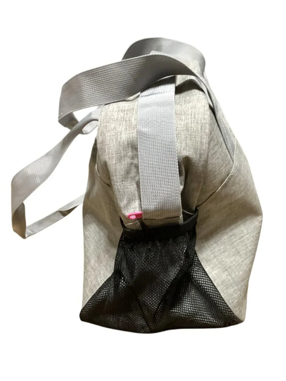 Champion Gray Duffel Bag With Shoulder Strap & Mesh Side Pocket Lightweight Gym